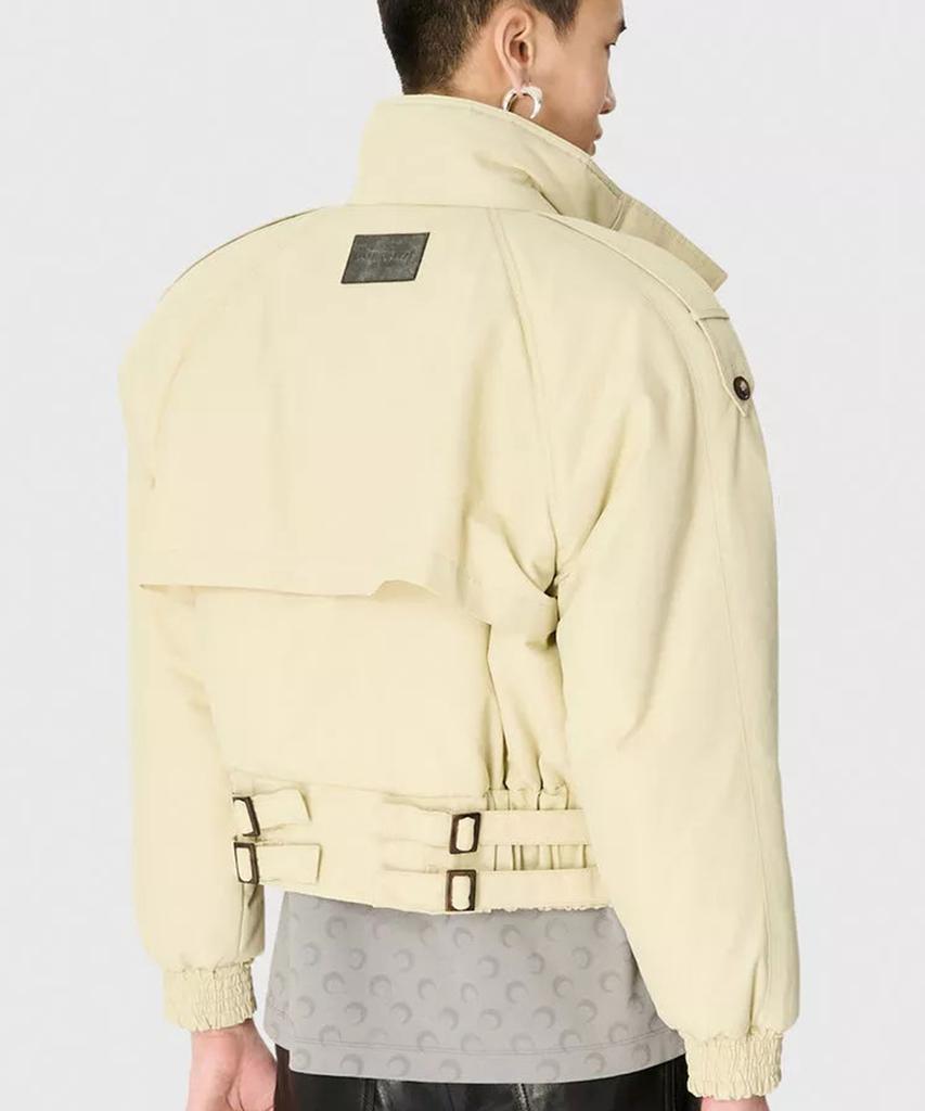 Marine Serre (U) Regenerated Gabardine Twill Bomber Jacket Light Beige Regenerated Gabardine Twill Bomber Jacket Bg10 Light Beige