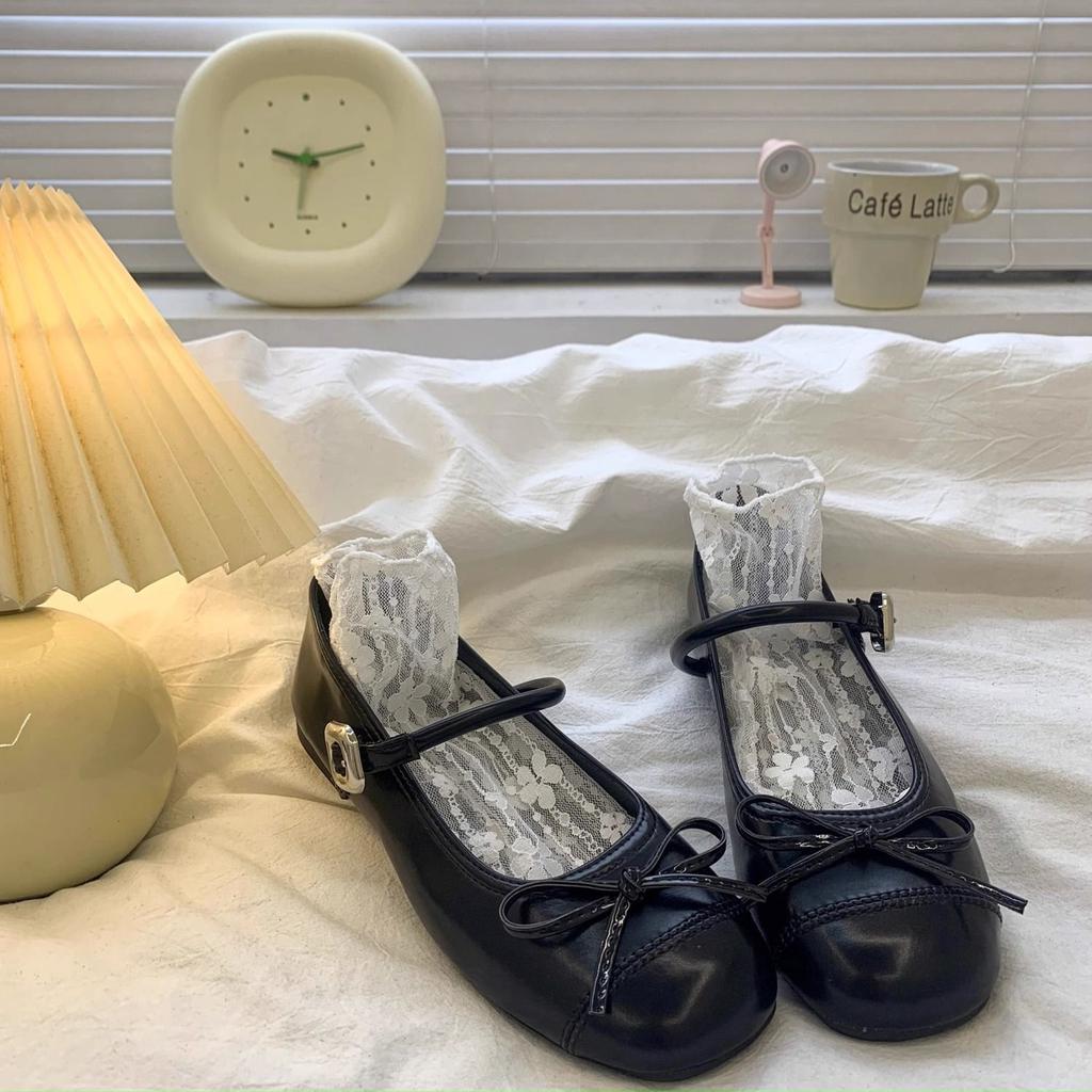 Французские серебристые туфли-балетки Мэри Джейн с легким вырезом, женские весенние новые на плоской подошве, с юбкой, jk, маленькие кожаные туфли