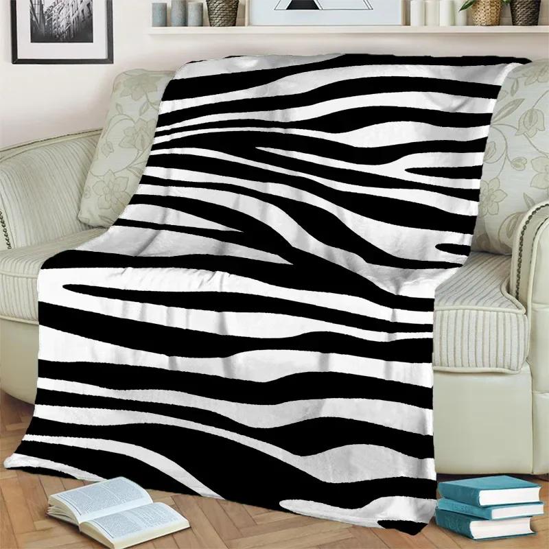 Одеяло HD с цветным 3D узором в полоску зебры, мягкое одеяло для дома, спальни, кровати, дивана, пикника, путешествия, офиса, одеяло, детское одеяло