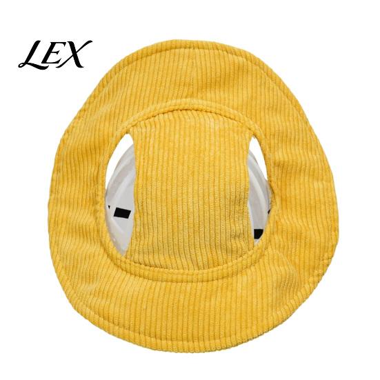 Comfortable Soft Pet Headgear Corduroy Dog Baseball Cap, Cat Summer Beach Visor Hat with Ear UV Blocking Gear Holes, Adjustable Puppy Sunbonnet