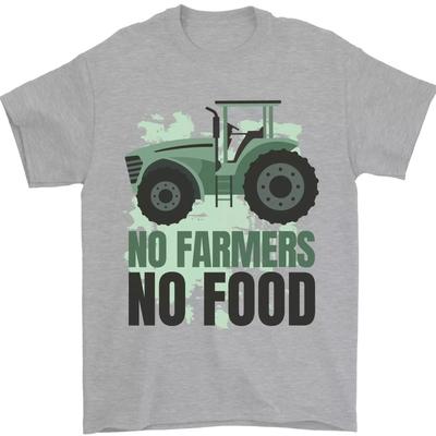 Мужская футболка Tractor No Farmers No Food Farming, 100% хлопок.