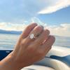Wind Wedding High Luxury Oval Zircon Series Women's Ring High Versatile Design Ring