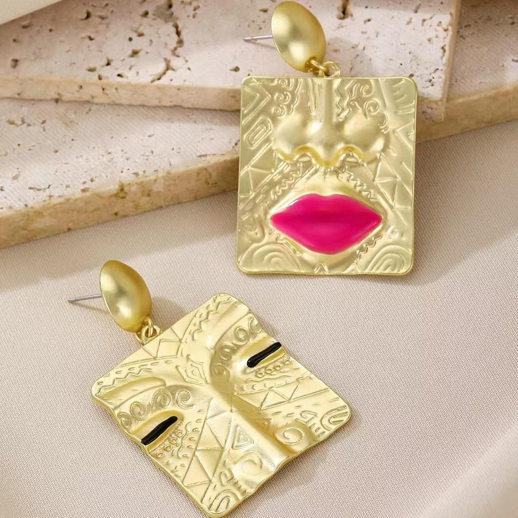 Ретро модный дизайн Sense квадратное лицо в форме сплава серьги для женщин вечеринка