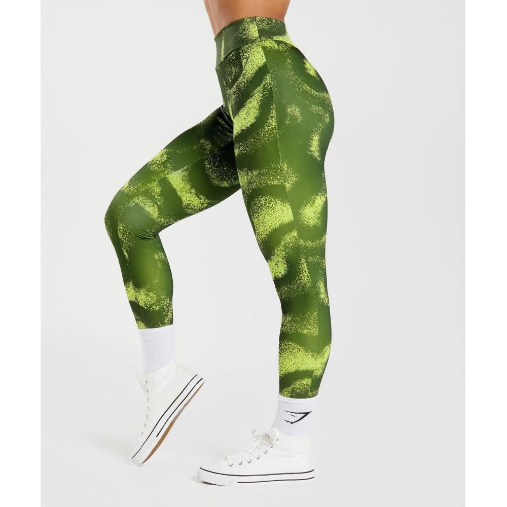 Gymshark Леггинсы Gs Power Regular Moss Olive Print B4a6q Ebsy