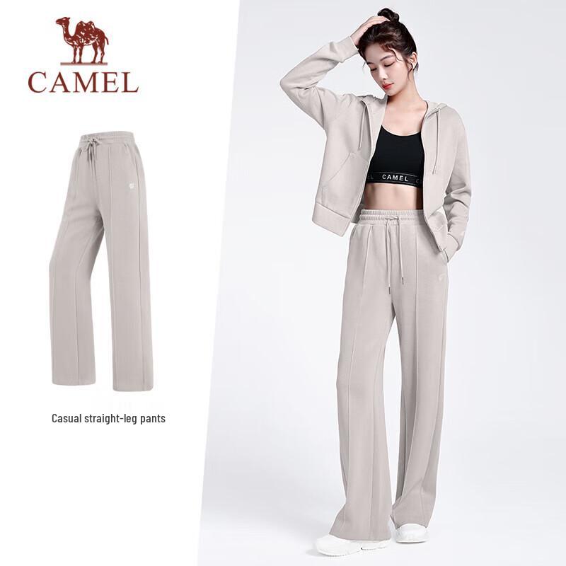 Camel Женские повседневные вязаные брюки-джоггеры прямого кроя