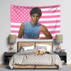Ralph Macchios Tapestry Pink American Flags Popular Actor Art Wall Hanging Decor Banners Room Aesthetic Teen Home Tapestry