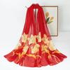 Spring Scarf Women's Chiffon Printed Thin Silk Scarf Shawl Dual-use Gift Women's Scarf Headband
