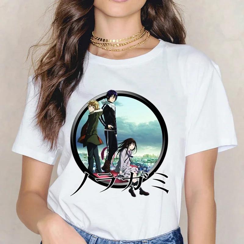 Japanese Anime Noragami Kawaii Stray God YATO Short Sleeve Female Tops Tees Harajuku VintageT Shirts Women's T-shirt