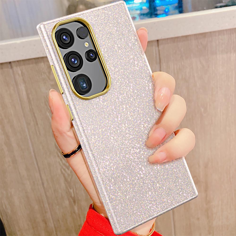 Кожаный чехол для телефона Samsung Galaxy S24 Ultra Plus S24Ultra градиентный блестящий блестящий женский 360 полный защитный задний чехол