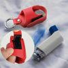 Compact PU Leather Inhaler Holder Keychain Sprayer Sleeve Accessory for Travel School Hiking and Everyday Convenience