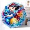 1pc Snow White and Stitch Pattern Umbrella, Fashionable, Personalized, High-Value Folding Umbrella, a Must-Have for Summer, 8-Rib Durable Ir