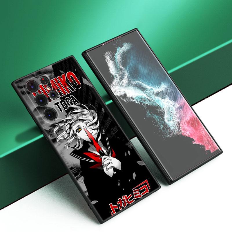 Anime Himiko Toga Black Silicone Phone Case For Samsung Galaxy S23 S21 S20 FE S24 S22 Ultra S10E S10 S9 S8 Plus