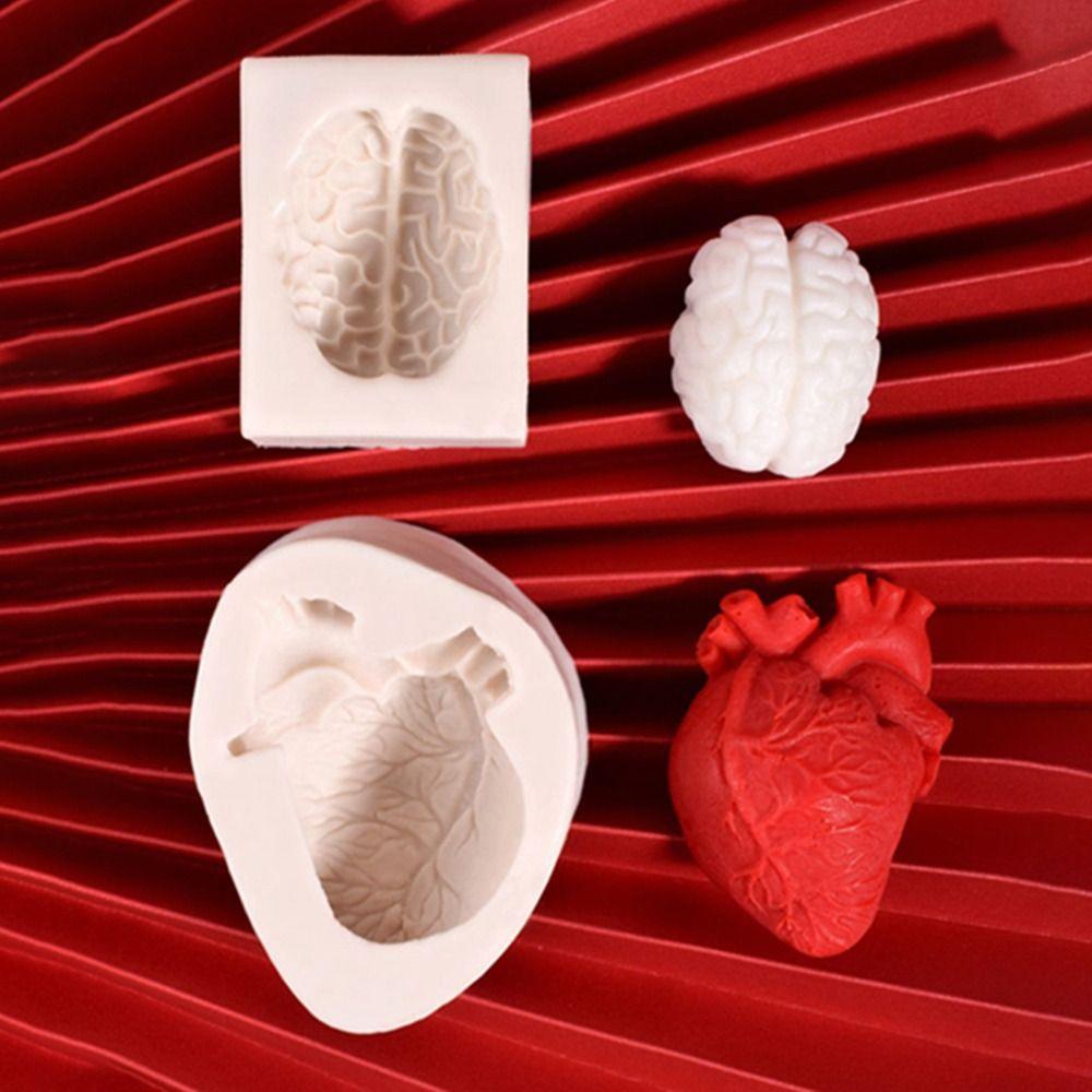 Принадлежности Ретро Декоративная форма для капель Хэллоуин Мозг Сердце Поворот Сахар Шоколад Форма Силиконовая форма