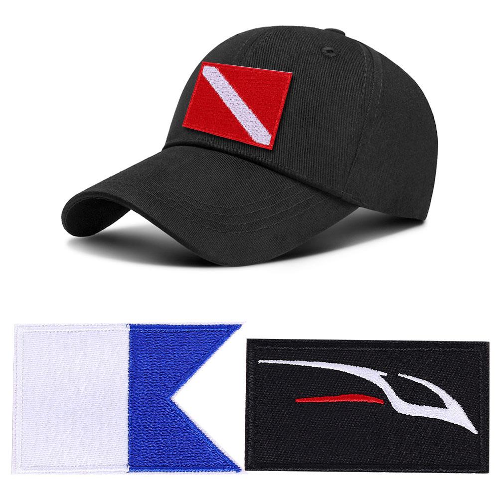 3 шт. нашивка с флагом для дайвинга, вышитый значок дайвера, аксессуары для рюкзака и шапки