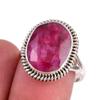 Red Ruby(Simulated) Gemstone Handmade 925 Sterling Silver Jewelry Ring S.7 F1C08