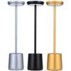 LED Aluminum Alloy Waterproof Rechargeable Desk Lamp Touch Dimming Metal Table Lamps for Bar Living Room Reading Camping Light