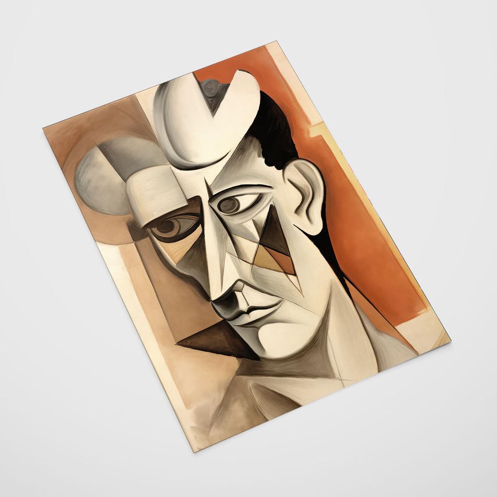 Plakat portret abstrakcja kubizm