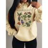 Гербология Растительная Композиция Принт Толстовки Женские Хип-Хоп На Все Случаи Жизни Спортивная Одежда Повседневная Толстовка Осень Карман Пуловер