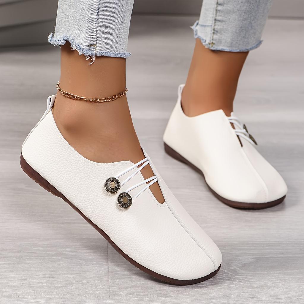 Women's Fashion Solid Color Flat Shoes Lightweight & Comfortable Casual  Shoes