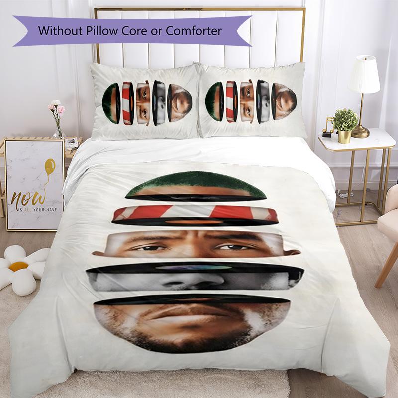 Frank Ocean 3pcs Bedding Set Duvet Cover Closure Includes 1 Duvet Cover & 2 Pillowcases for All Seasons Bedroom Home Dorm Decor