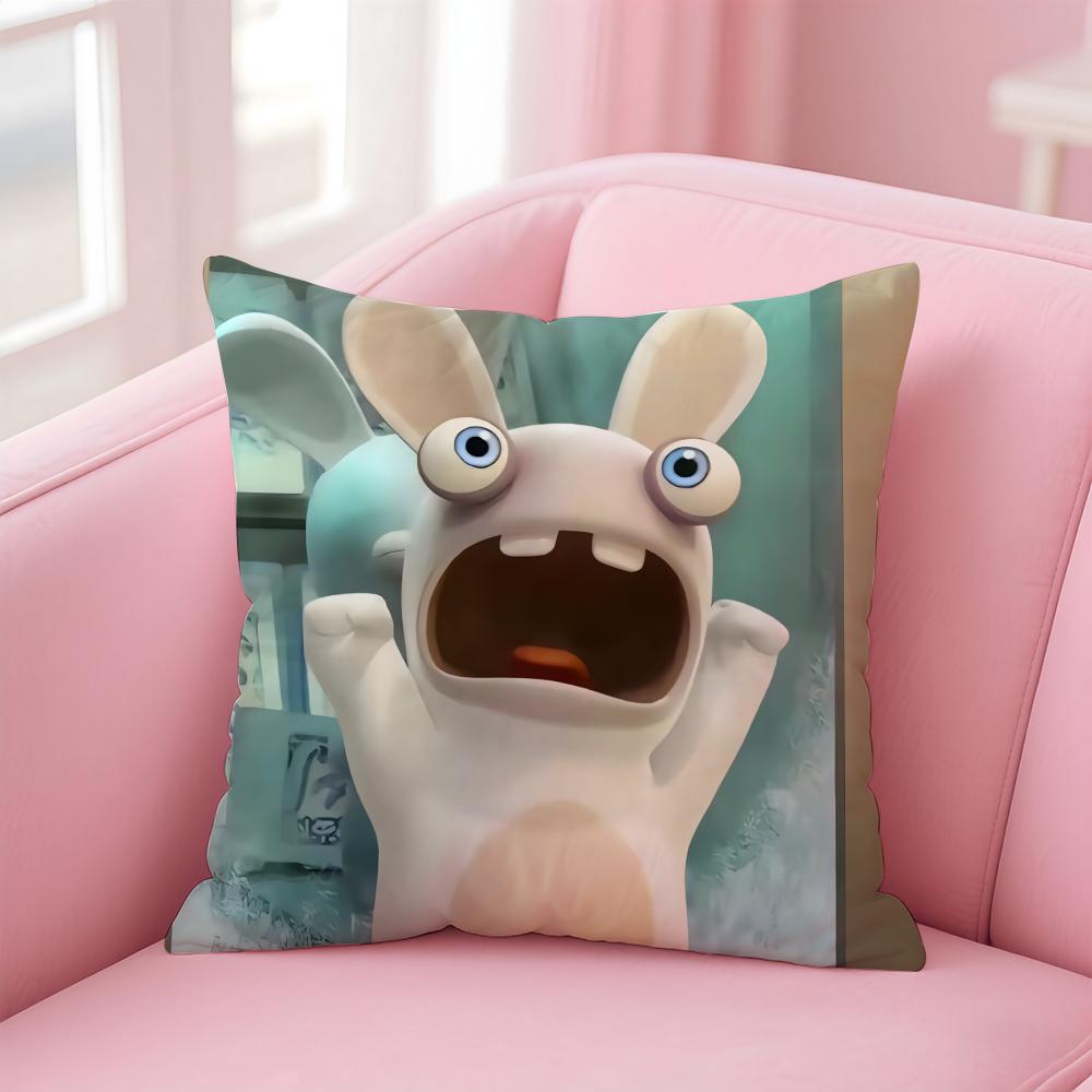 Чехол на подушку R-Rabbids I-Invasion для дома и автомобиля, многоцелевой, двусторонний, мягкий и прочный, для повседневного использования