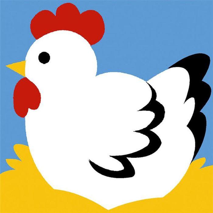 Kit canevas - Seg - Soudan blanc - 20x20cm - Idéal pour enfants - Inclus aiguille et fils