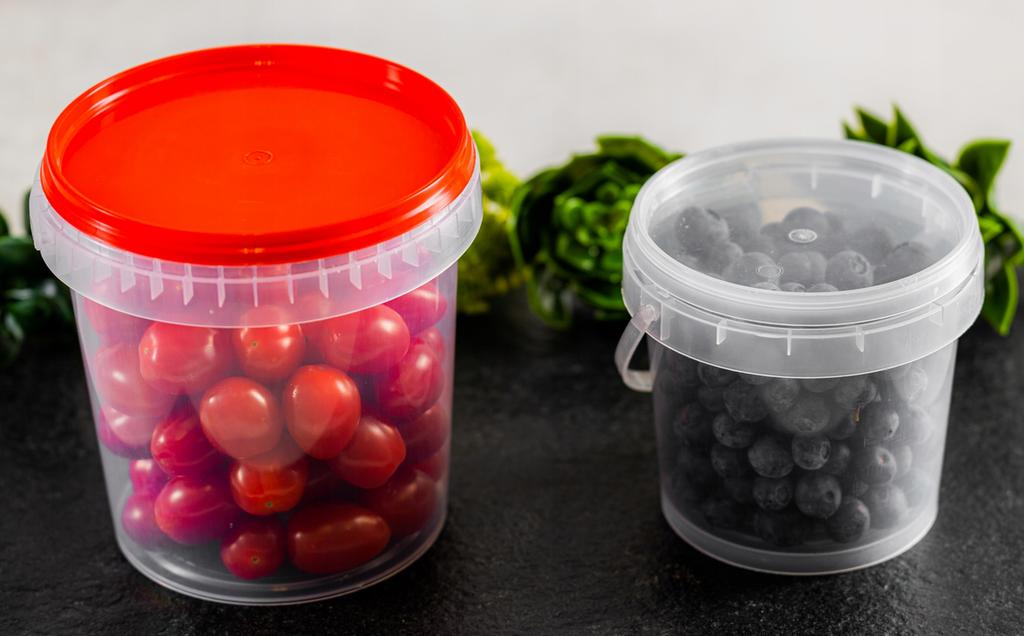 Wiaderko Plastikowe Z Pokrywką 600Ml 1Szt.