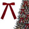 12Pcs Christmas Velvet Bows Red Ribbon Velvet Bows with Gold Twist Ties