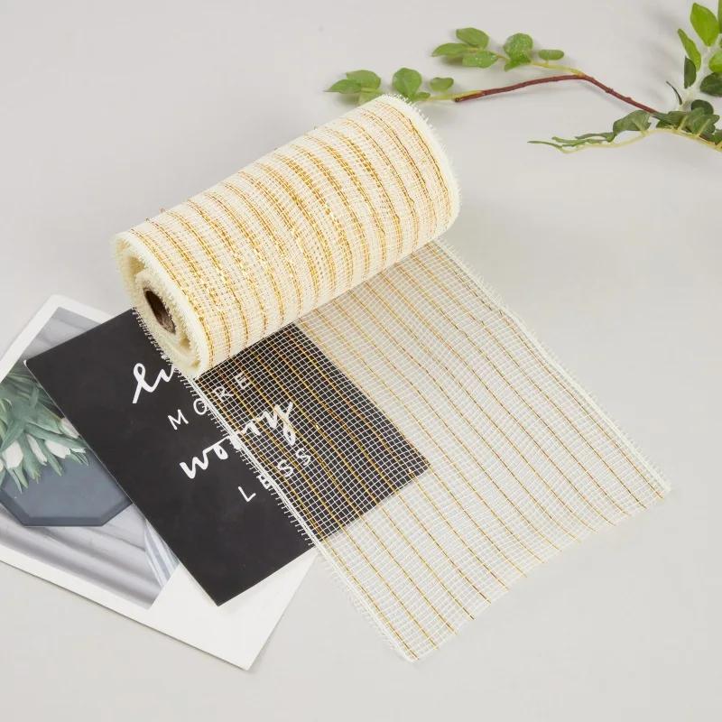 1 рулон рождественской сетчатой ленты DIY венок бант лента рождественская елка украшения для дома 2024 рождественские подарки Navidad Noel Новый год 2025