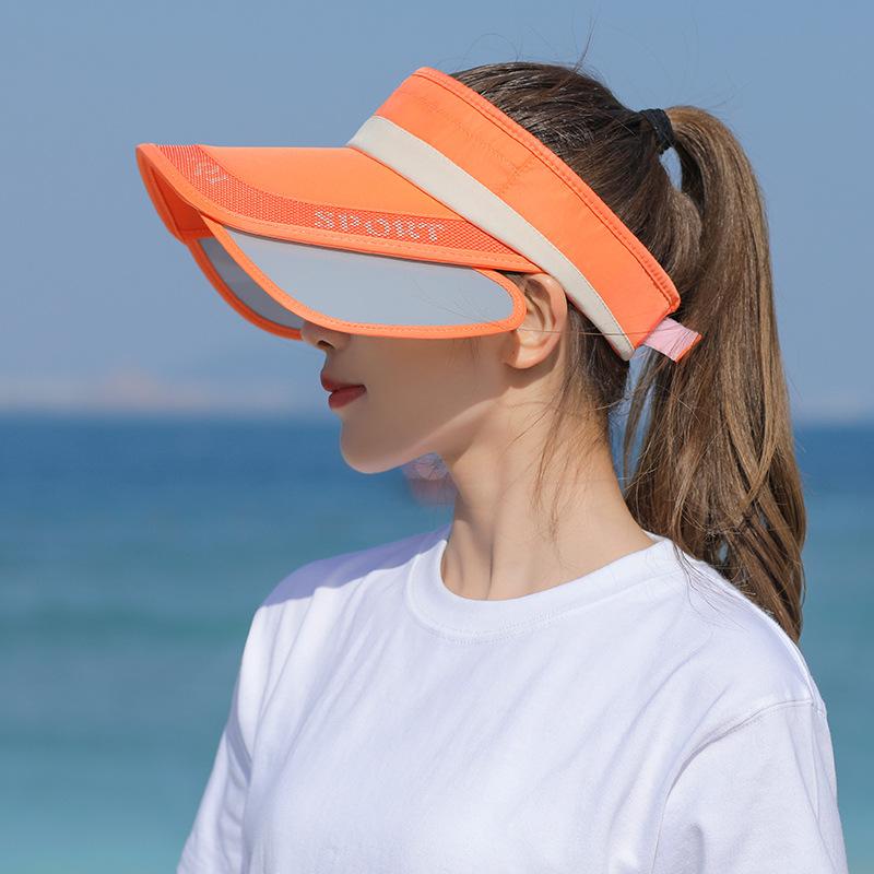 Женская велосипедная дышащая солнцезащитная шляпа с козырьком, женская масштабируемая козырек, пустая верхняя часть, широкие поля, бейсболка, уличные пляжные шляпы с защитой от УФ-излучения