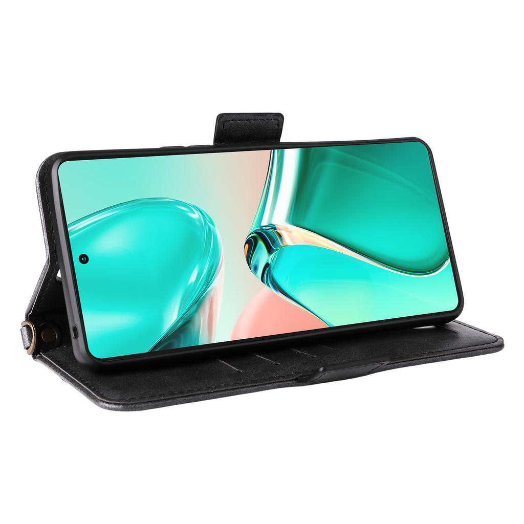 Кожаный чехол-кошелек с магнитной застежкой и подставкой для Asus Zenfone 12 Ultra 5G с ремешком через плечо