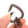 5Pcs/Lot Peach Heart Shape Metal Spring Clasp Carabiner Key Ring Connectors For Diy Keychain Snap Clasp Jewelry Accessories