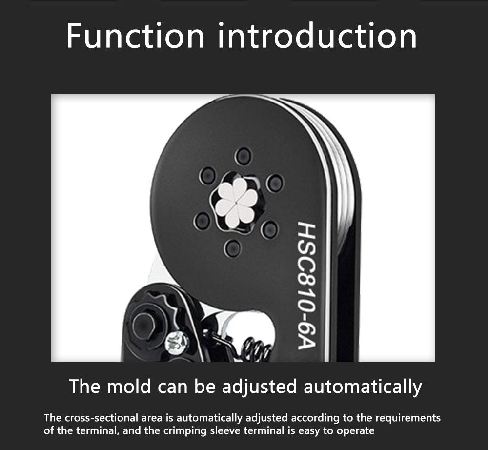 Инструменты для обжима наконечников, мини-электроинструменты HSC8 6-4/10-6(0,25-10 мм²) Зажим для ремонта проводного соединения