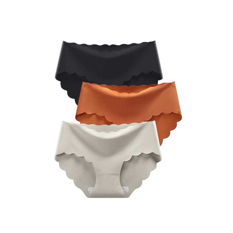 Women's Seamless Panties Sexy Lingerie Underwear 3Pcs/Set For Female Shorts Women Briefs Underpanties Panty Plus Size Pink M-2XL