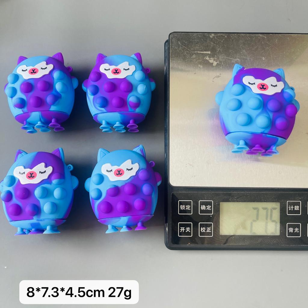 Animal Squeezing Toy 3D Silicone Decompression Ball Toy Children's Deratization Pioneer Press Shark Unicorn with Suction Cup