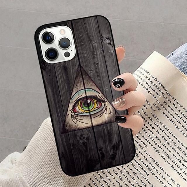 Чехол для телефона 'Глаз Иллюминатов Оккультная Пирамида' для iPhone 17 Air 16 16e 15 Plus для Apple 13 11 12 14 Pro Max Чехол fundas