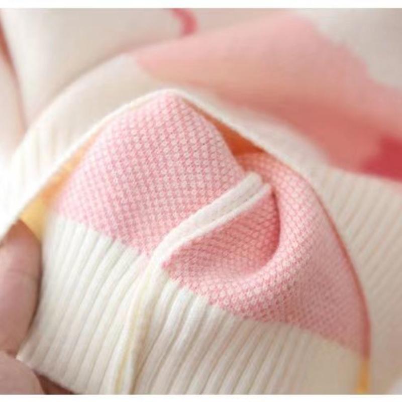 Свитер для девочек, шерстяное пальто, детские топы, вязаные милые теплые зимние осенние свитера, рождественский подарок, детская одежда