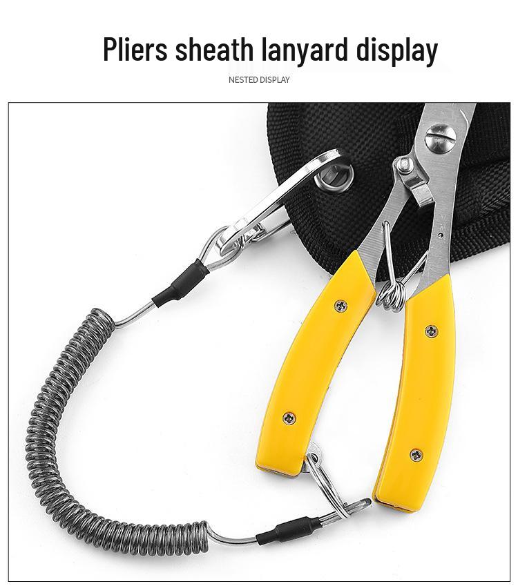 Удлиненные самоблокирующиеся многофункциональные рыболовные плоскогубцы из нержавеющей стали