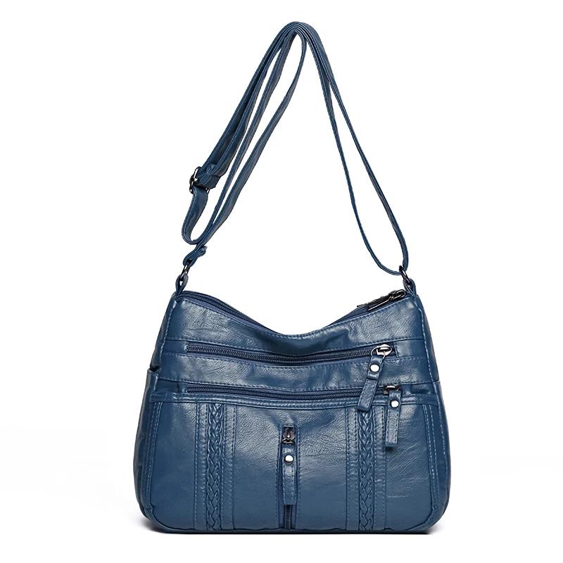 Ретро однотонная сумка из искусственной кожи на плечо, подмышки, женские модные сумки, повседневные кошельки-бродяги и сумки, женские сумки