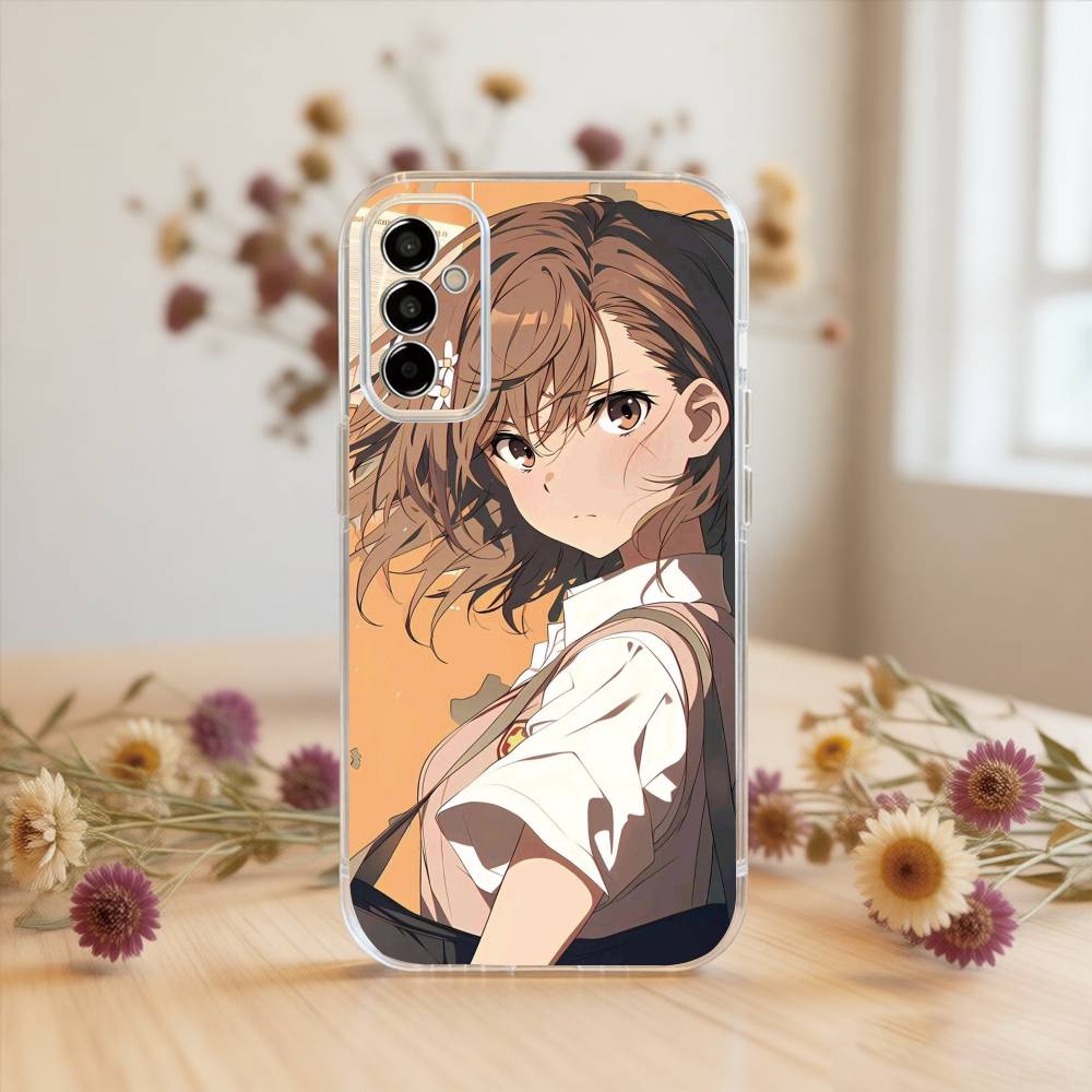 Чехол для телефона Микото Мисака для Samsung A10, 12, 20, 21S, 30, 31, 40, 50, 51, 52, 70, 71 Прозрачная крышка
