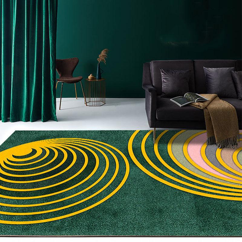 Nordic Modern Living Room Bedroom Carpet Green Series Carpet Coffee Table Bedside Blanket Leisure Floor Mat