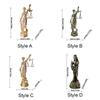 Resin Goddess of Justice Desk Ornaments Vintage Goddess of Wealth Statue  Office