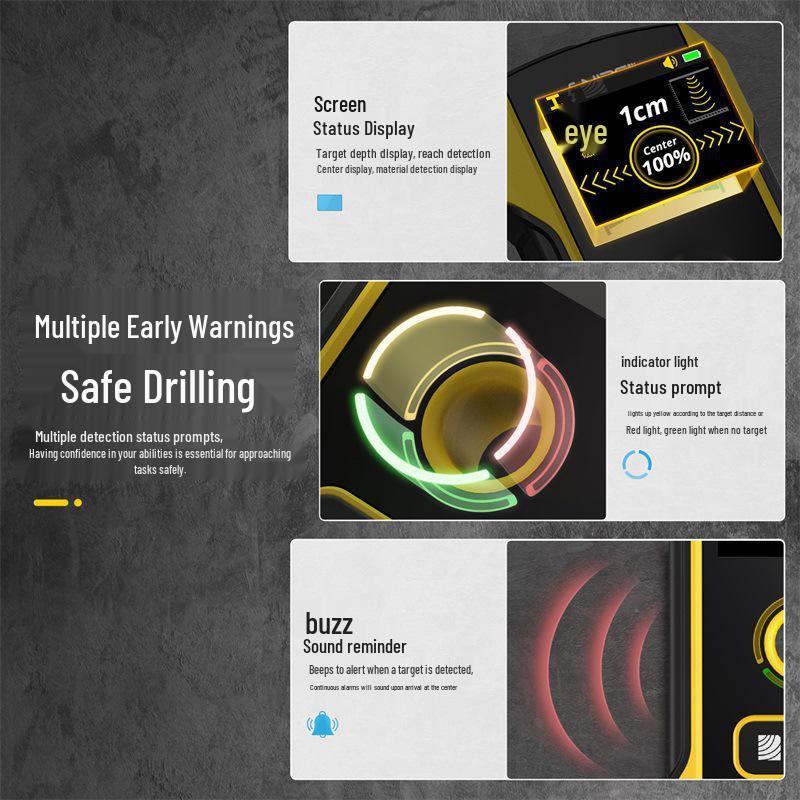 FNIRSI WD-02 Высокоточный многофункциональный детектор стен для проводов, металла и арматуры
