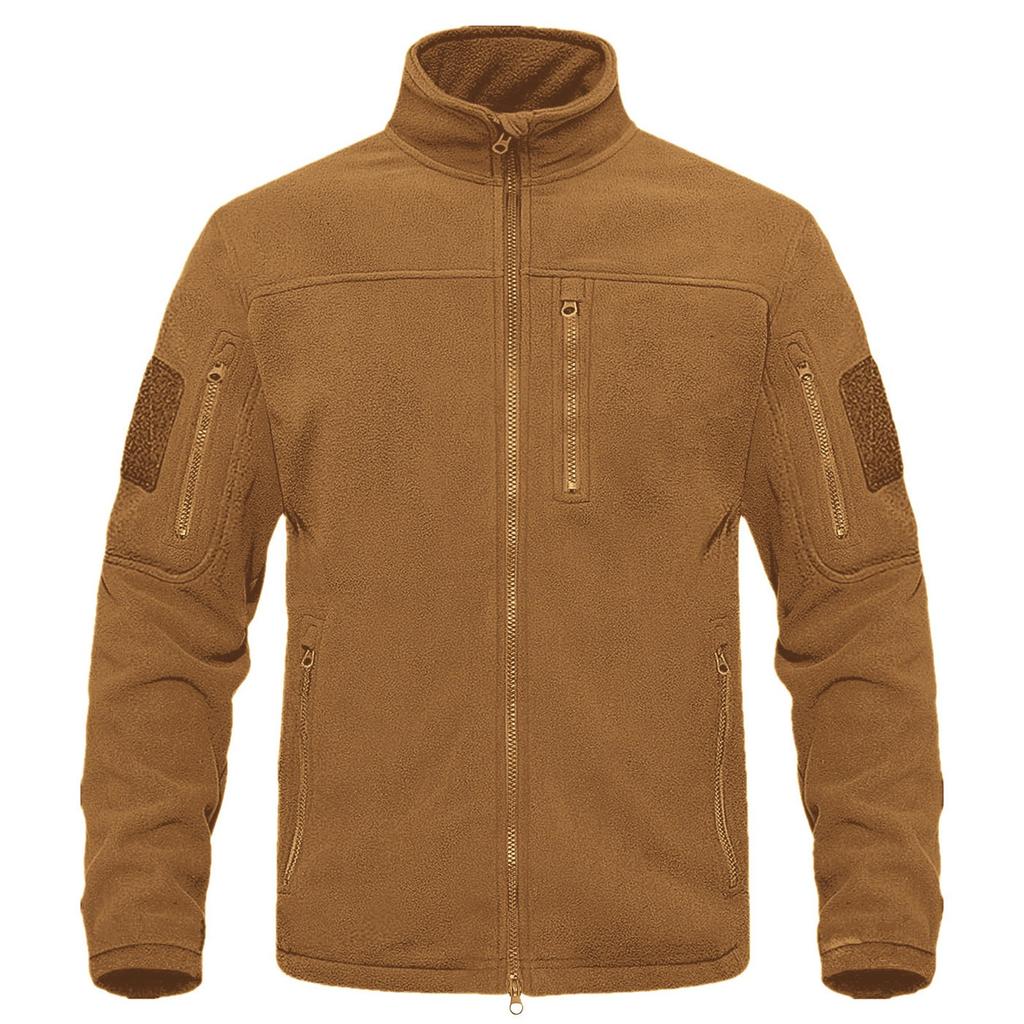 Men's Fashionable Casual Standing Collar Fleece Jacket, Warm Mountaineering Jacket, Fleece Jacket