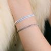 Mezmic Chain Stone 925 Sterling Silver Bracelet
