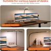 LED Desk Lamp with Clamp, Double Head Architect Eye-Caring With 360° Adjustable Gooseneck, 3 Lighting Modes For Studying Working