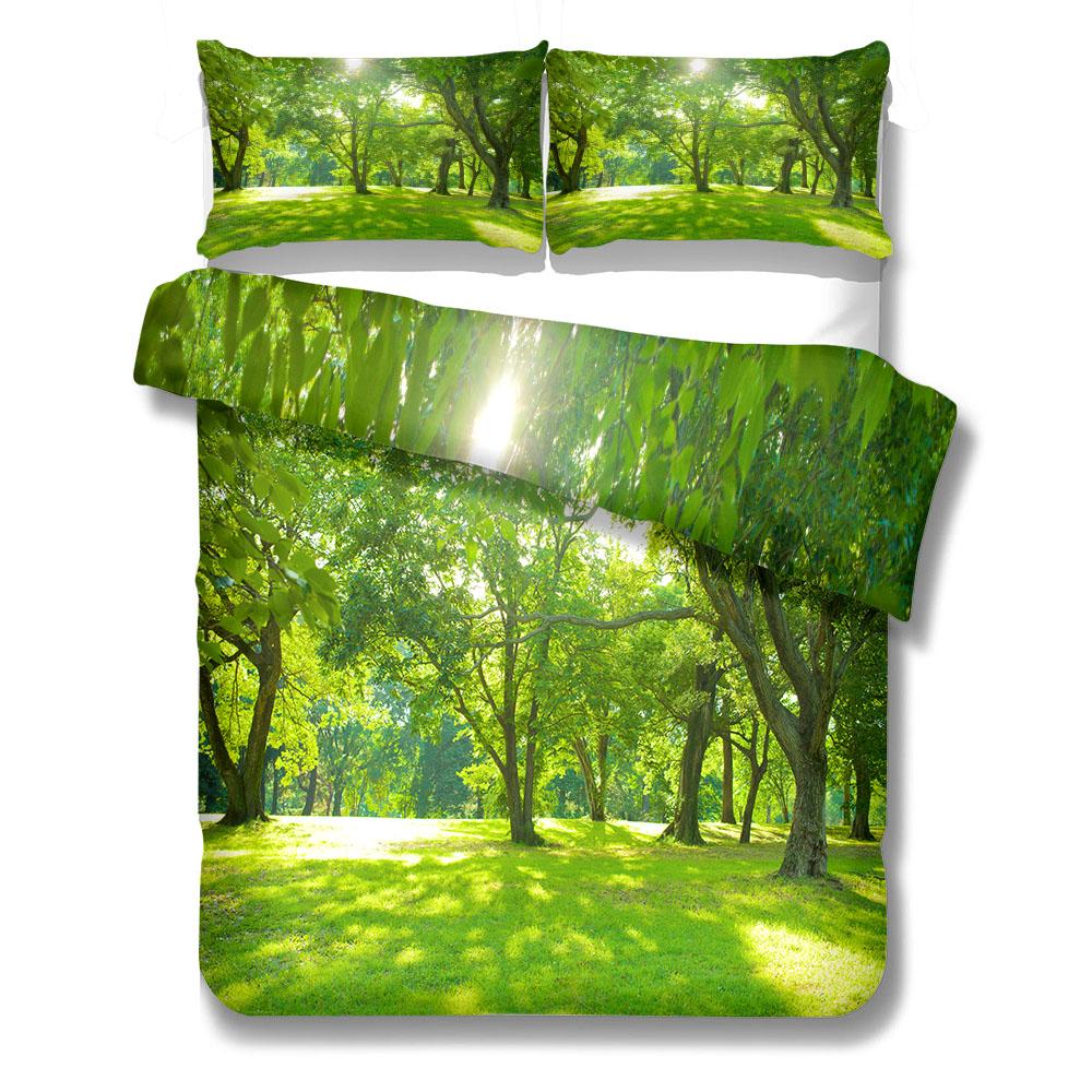 Комплект пододеяльника Peaceful Woods Forest Uk Односпальный Двуспальный Квинсайз Us Твин Фулл Кингсайз Комплект постельного белья