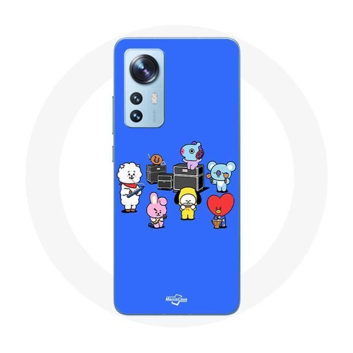 Чехол для Xiaomi Mi 12 / 12X BTS BT21 Tata Chimmy Cooky Rj Koya Shooky И Mang Играют на музыке