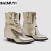 Women Ankle Boots High Heels Pointed Toe Brand Shoes 2025 Trend Sexy Chunky Designer Chelsea Boots Winter New Pumps Mujer Botas