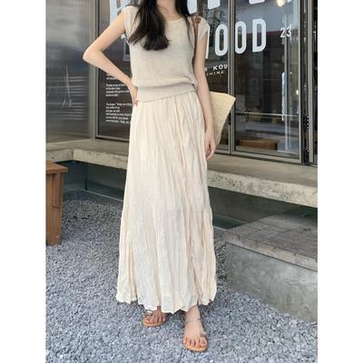 Женская юбка Винтажная юбка-полусолнце Плиссированная юбка-полусолнце Юбка А-силуэта